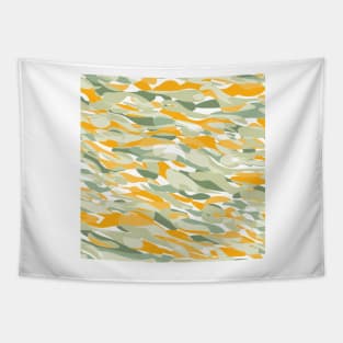 Bright Green and Yellow Flowing Abstract Water Blobs Tapestry