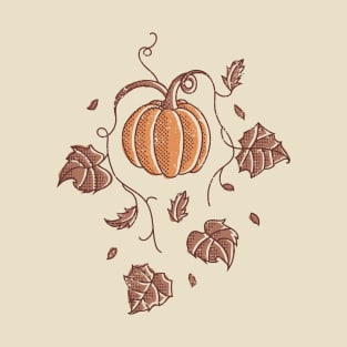 Halloween Pumpkin Autumn Fall Vintage Design T-Shirt