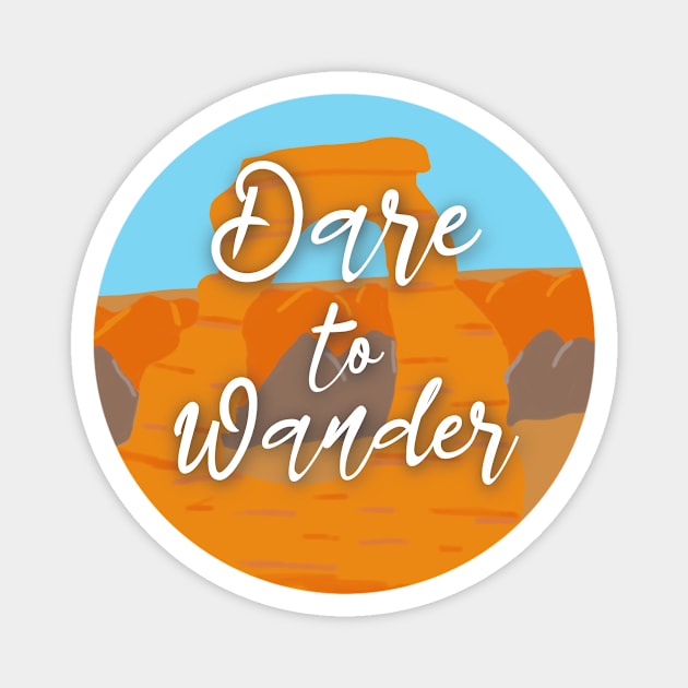 Dare to Wander Magnet by Origami Sticker Co.