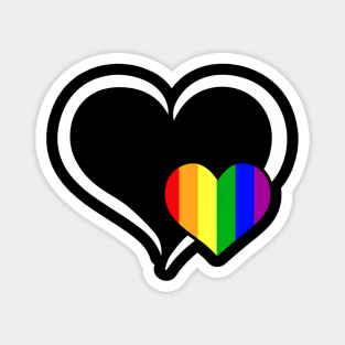 Heart  Flag LGBT-Q Cool Gay Pride Ally Equality Magnet