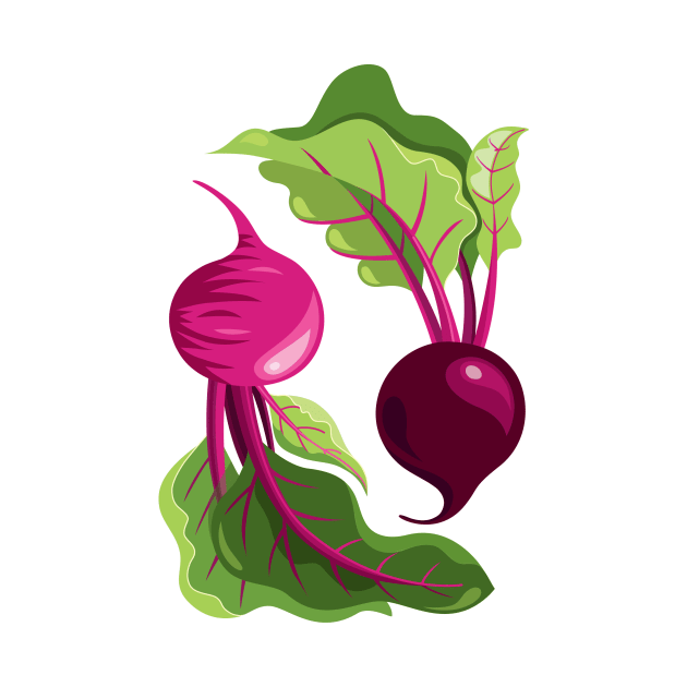 Two Beetroot by Zoe's Garden Prints