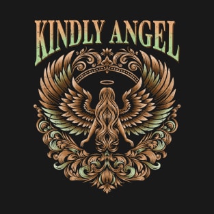 Kindly Angel with Ornaments and Wings T-Shirt