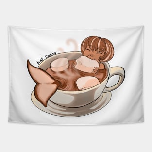 Hot Cocoa Mermaid Tapestry