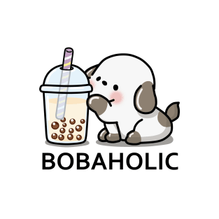 Little Bobaholic Puppy Loves Boba Tea! T-Shirt