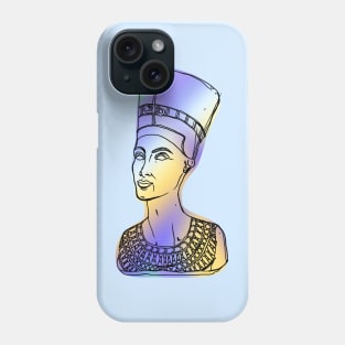 Nefertiti with holographic degradation Phone Case