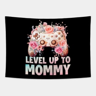 Leveled Up to Mommy Has Entered the Game Tee Gamer Mom Gift Soon to be Mom Game controller Tapestry