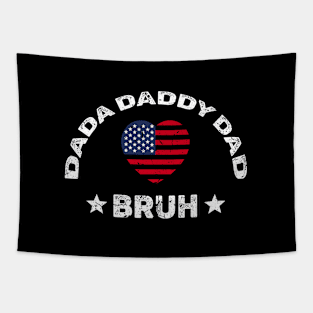 Dada Daddy Dad Bruh Retro Vintage Funny 2023 Fathers Day Tapestry