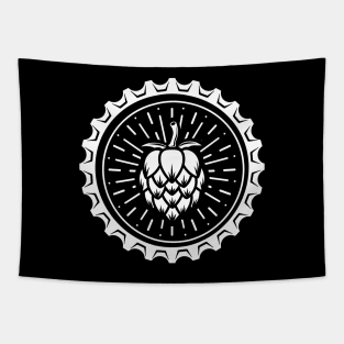 Beer Hops | Beer Bottle Cap | White Tapestry