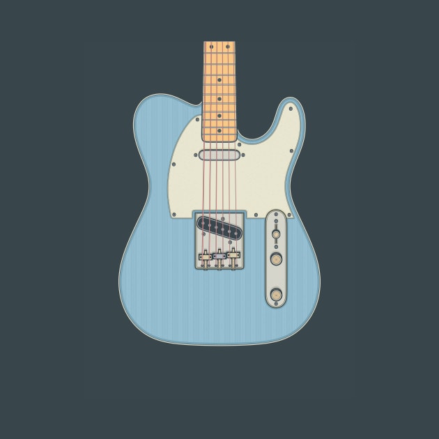 Sonic Blue Telly Guitar by milhad