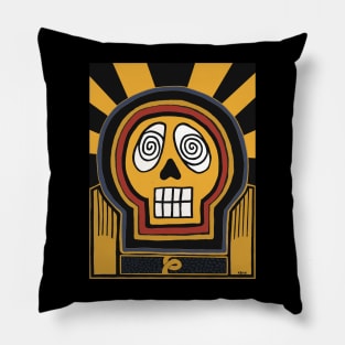 The Scream in Blue and Gold Pillow