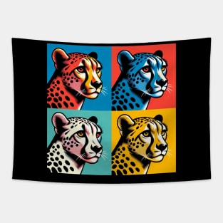 Speed of Color: Cheetah Pop Art Explosion Tapestry