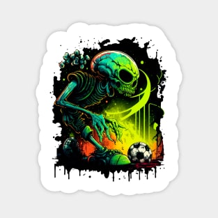 Alien Sports Player Soccer Futball Football - Graphiti Art Graphic Trendy Holiday Gift Magnet