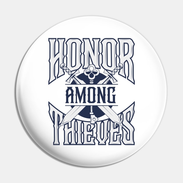 Honor Among Thieves Vintage Blue Pin by Wolfkin Design