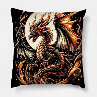 Fire Dragon Pillow