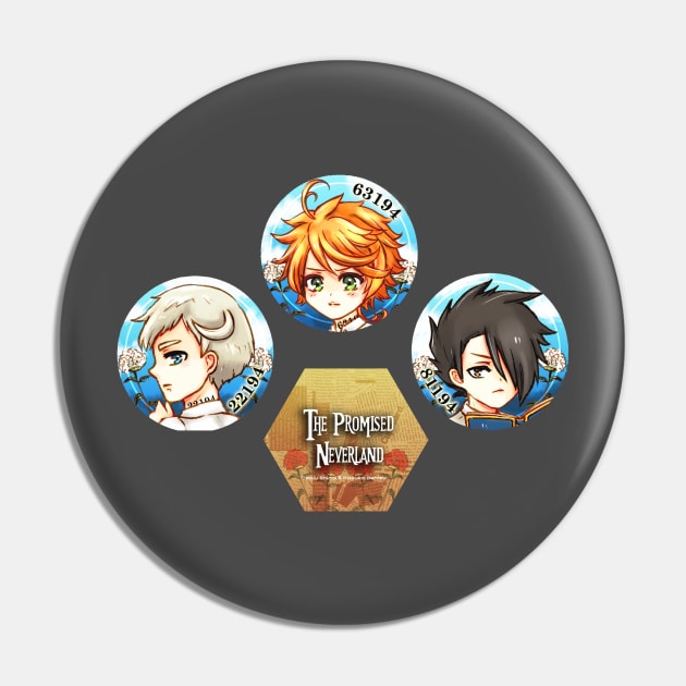 The Promised Neverland Trio Pin by candypiggy