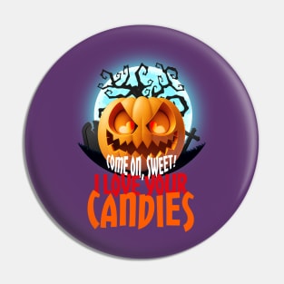 Moonlit Pumpkin Halloween Pin