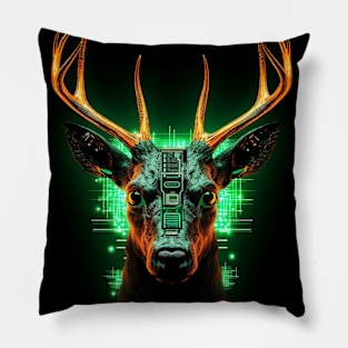 Cyborg deer Pillow