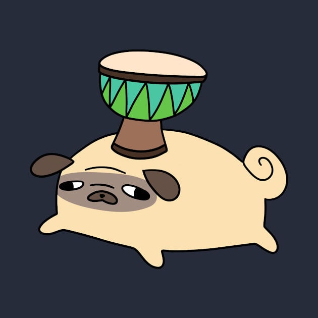 Pug and Little Djembe by saradaboru