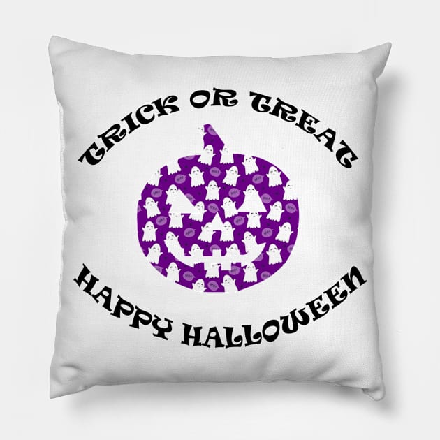 Happy Halloween Trick Or Treat Pumpkin Pillow by DNS Vietnam LocalBrand