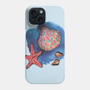 Seashells and starfish Phone Case