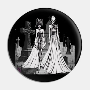 Zombie women Pin