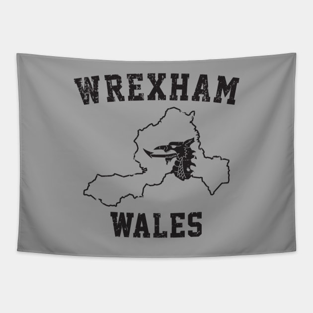 Wrexham Wales / Cymru Tapestry by Botak Solid Art