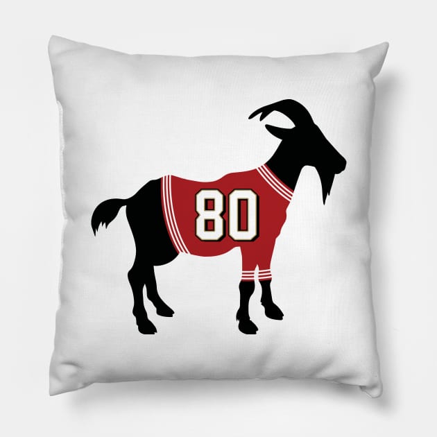 Jerry Rice GOAT Pillow by cwijeta