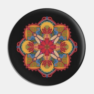 Symmetrical Ornament in folkloristic boho-style Pin