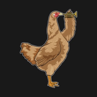 Chicken Musician Trumpet Music T-Shirt