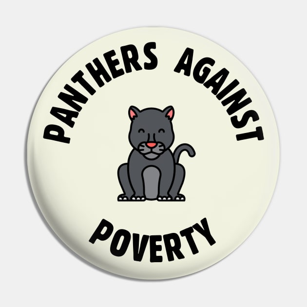 Panthers Against Poverty Pin by Football from the Left