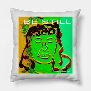 Be Still Meditate Digital Pillow