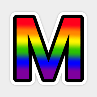Rainbow Letter M Magnet