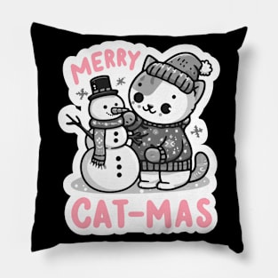 Merry Cat-Mas Pillow