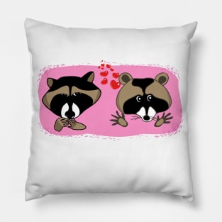 Original design lovers raccoons Pillow