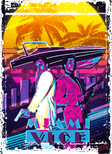 Sonny and Rico retro art Magnet