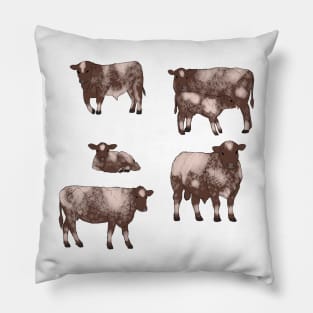 Shorthorn Cattle Pack Pillow