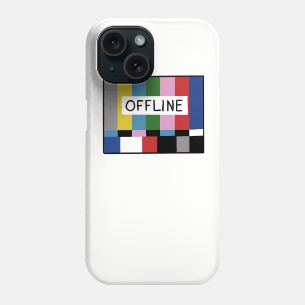 No Signal Television Screen Color Bars Test Pattern Offline Phone Case by Arpi Design Studio