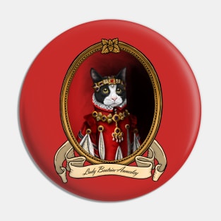 Renaissance Cat - Lady Beatrice Annesley (A Tuxedo Cat) Pin