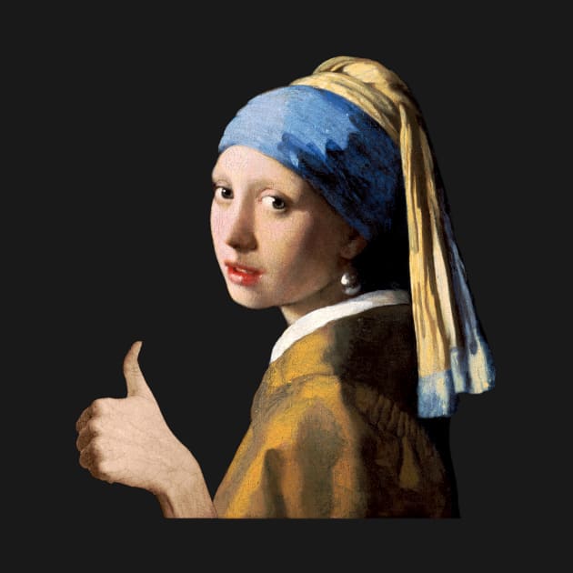 Thumbs Up Girl with Pearl Earring by ClothedCircuit