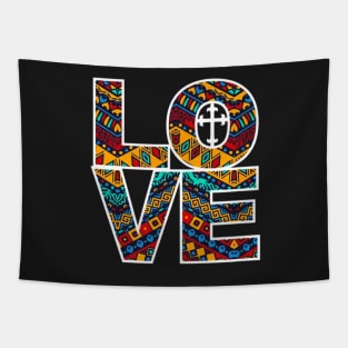 Love Colorful Christian Tapestry