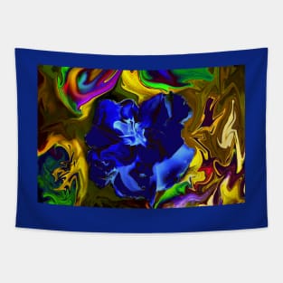 Blue Rose Embossed Tapestry