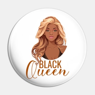 Black Queen, Black Woman, African American Woman, Blonde Pin