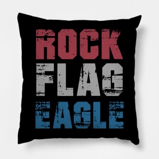 Rock Flag Eagle Pillow