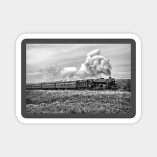 LMS Black Five - Black and White Magnet