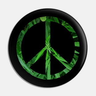 weed marijuana cannabis ganja peace sign for peace lover and pothead gift Pin