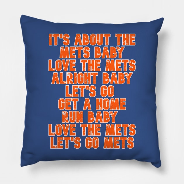 It's About The Mets Baby Pillow by MashCo