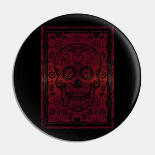 Gold sugar skull Pin