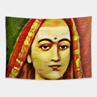 Adi Shankara Snow Portrait | Adi Shankara Artwork 15 Tapestry