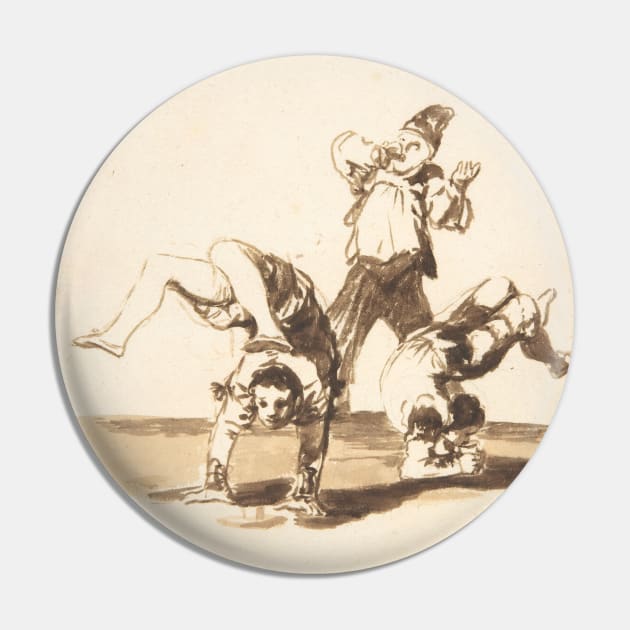 Three acrobats by Francisco Goya Pin by Classic Art Stall