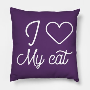 I love my cat-cat lover gift Pillow